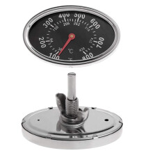 Professional Oval BBQ Thermometer for Charcoal Grill, Precise Temperature Gauge Compatible with Butterfly Mother