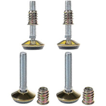 Swivel Furniture Leg Levelers with Inserts-adjustable Leveling Feet Glide
