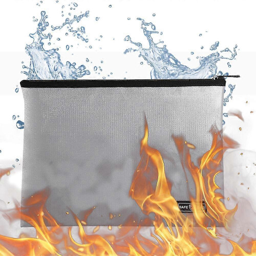 (SILVER) Waterproof And Fireproof Document Bags240*340mm