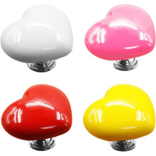 4pcs Heart Shape Toilet Buttons Cute Flush Button Colorful Toilet Printing Tool Plastic Heart Shape Toilet Tank Button Flush Button
