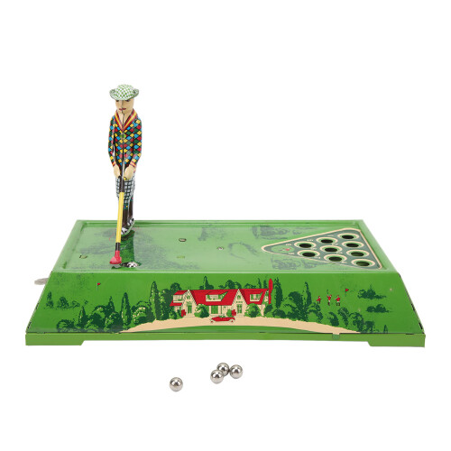 Clockwork Toy Tinplate Golf - 5 Balls 693g Silver 1