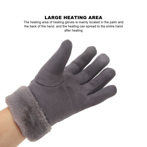 USB Heated Fluff Gloves 161g/5.7oz Free Size 2