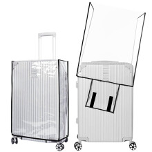 20 Inch Clear Luggage Cover Waterproof Dustproof Transparent PVC Suitcase Protector with Black Border