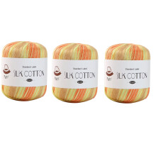 3Rolls Colorful Cotton Yarn Knitting Yarn Thread for Sweaters-H