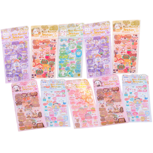 10 Pack Colorfast Plastic Removable Journaling Paster