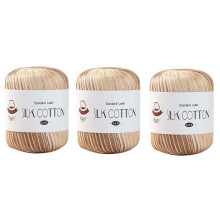 3Rolls Multicolored Cotton Yarn 109.36Yard Each Knitting Yarn-F