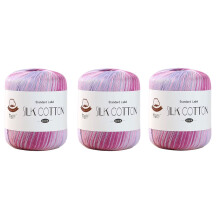 3Rolls Multicolored Cotton Yarn 109.36Yard Each Knitting Yarn-C