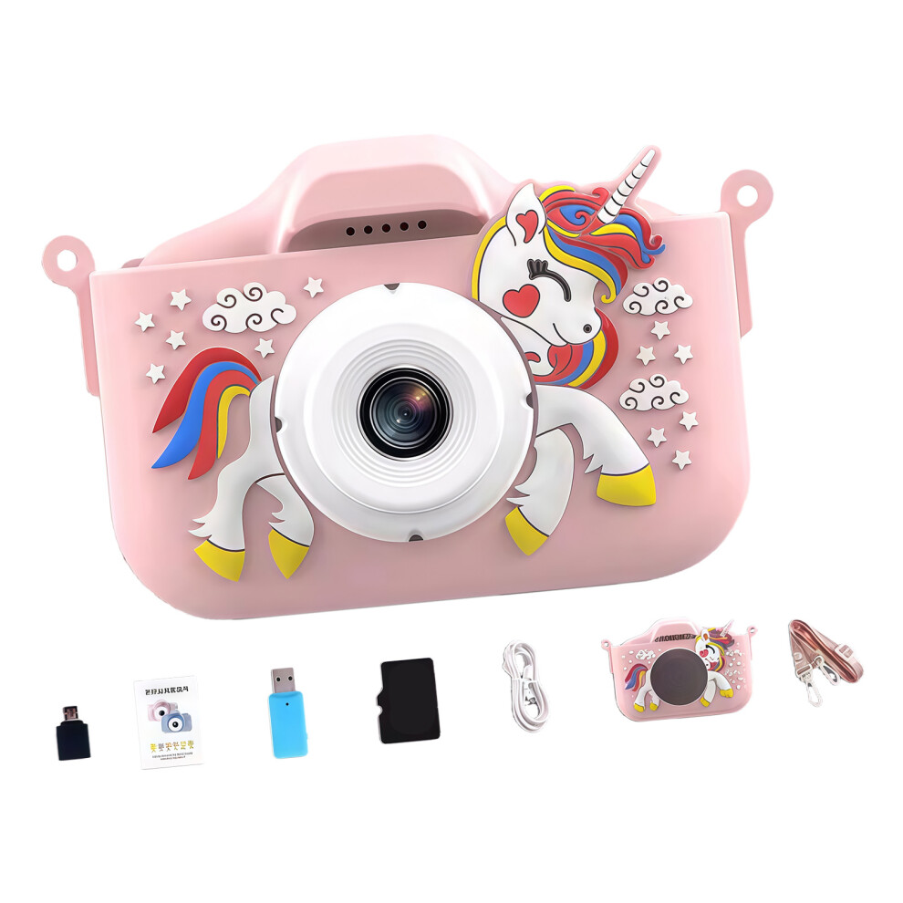 USB Rechargeable Camera Toy for Children Photography Easy-Pink