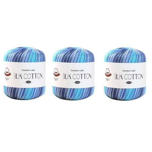3Rolls Soft Cotton Yarn 109.36Yard Each Knitting Thread for-G
