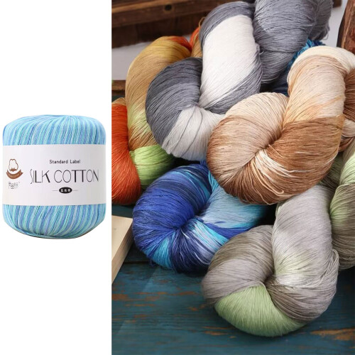3Rolls Soft Cotton Yarn 109.36Yard Each Knitting Thread for-G 2