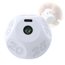 Digital Display Quiet Timers Ball Shape Flipping Action-White