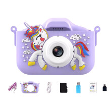 Interactive Learning Camera Cartoon Shape Digital Camera-Purple