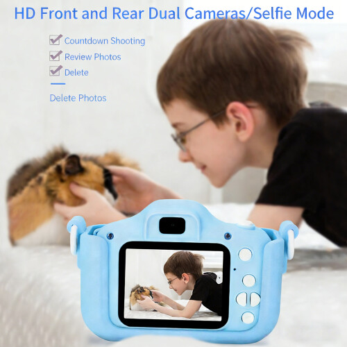 Interactive Learning Camera Cartoon Shape Digital Camera-Purple 2