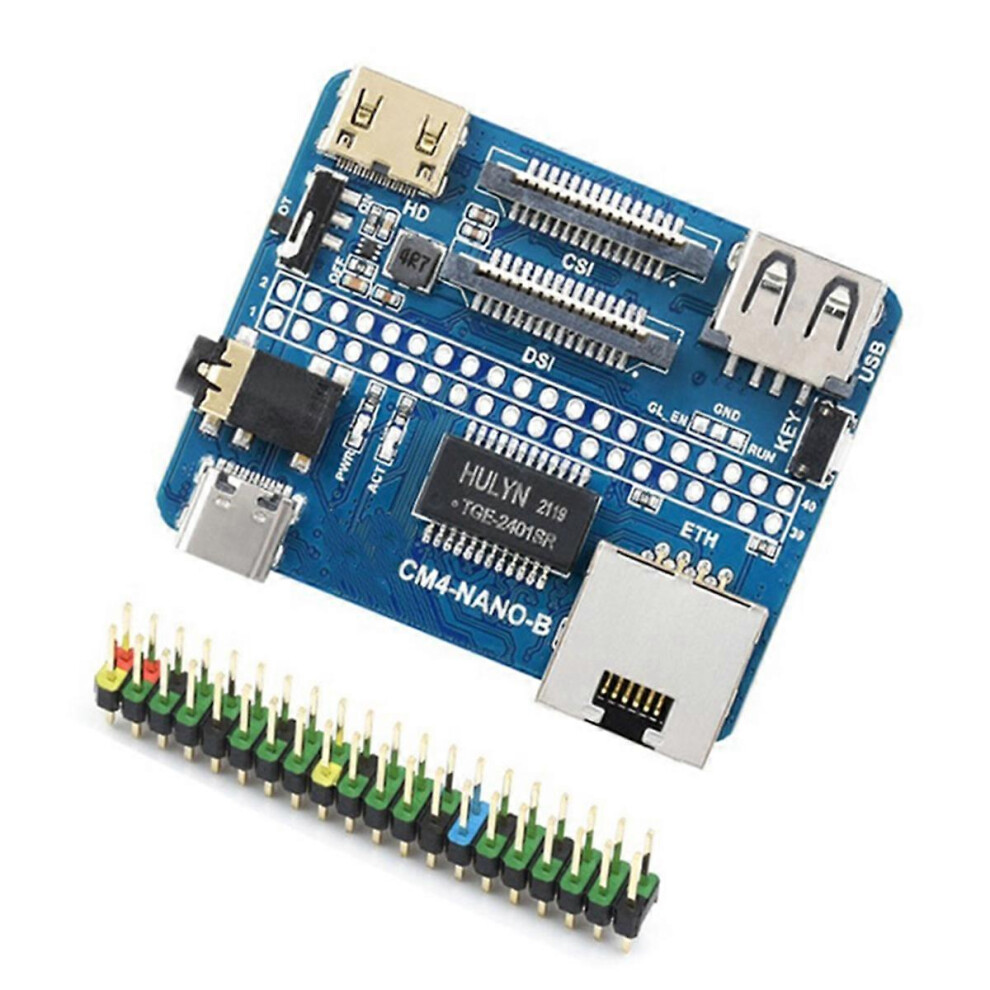 Compatible With Raspberry Pi Cm4 Nano B Expansion Board Gigabit Rj45 Port 4K 30Fps 40Pin Gpio Compatible With Raspberry Pi C Blue 3257784620376