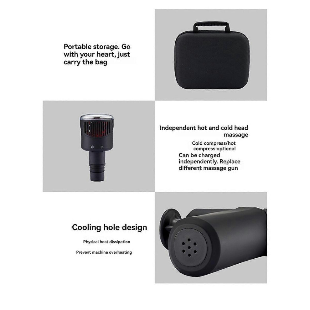 Handheld Muscle Massager with Carrying Case Hot Cold Compress Body Massager Deep Relief Muscle Relax