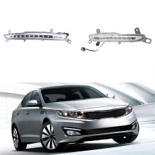 Auton etupuskurin LED-sumuvalo DRL-päiväajovalo, yhteensopiva KIA K5 Optima 2010-2014 kanssa