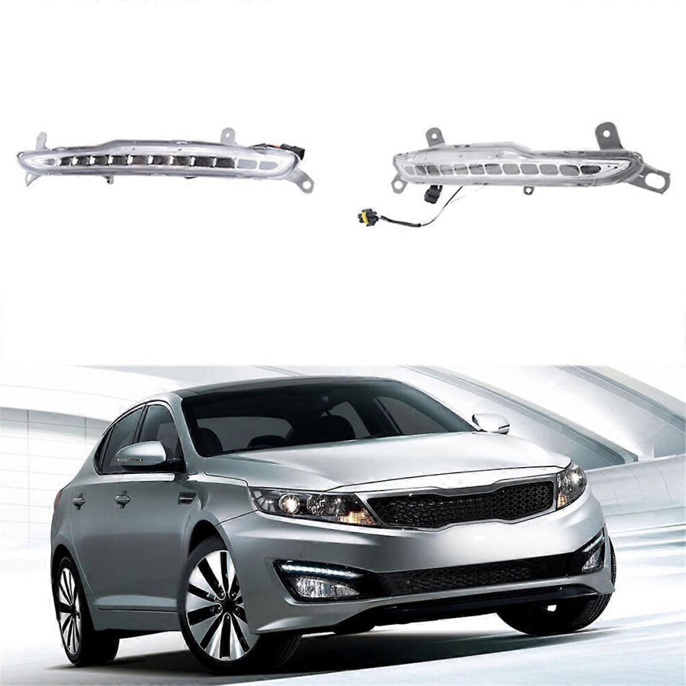 Car Front Bumper Led Fog Drl Daytime Running Compatible With Kia K5 Optima 2010-2014 Light 3831987685020