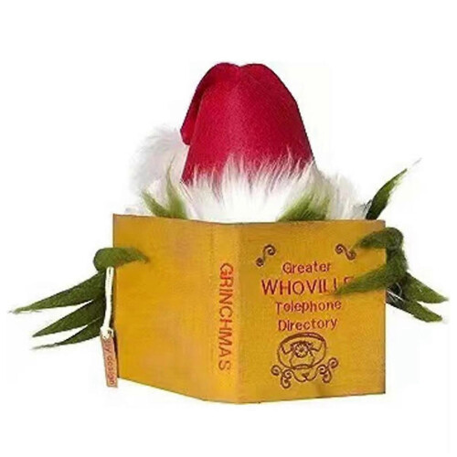Kerstboomtopper, grappige geruite pluche pop, kerstboomversiering, kerstcadeau