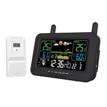 Color Screen Digital Weather Station Sunrise and Sunset Thermometer Hygrometer with Wireless Outdoor