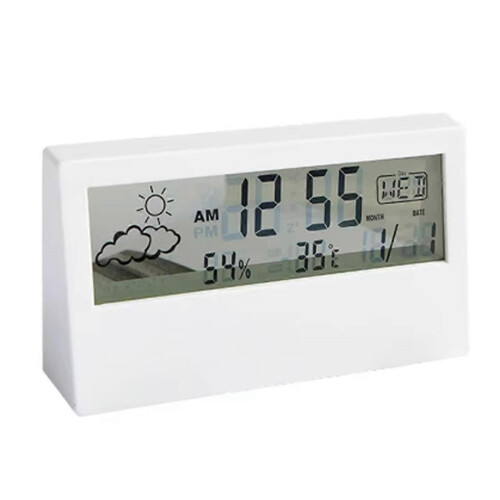 LED Thermometer Thermo-Hygrometer Multifunction Electronic Temperature Humidity Meter Weather Statio
