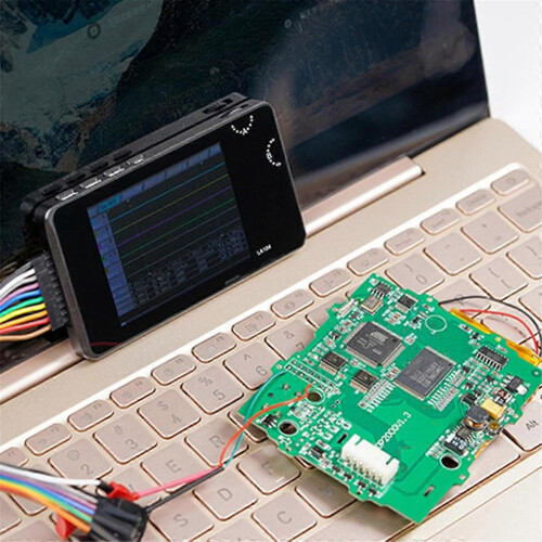 LA104 Digital Logic Analyzer Screen 4 Channels Oscilloscope SPI IIC UART Programmable 100M Sa/S Max 1