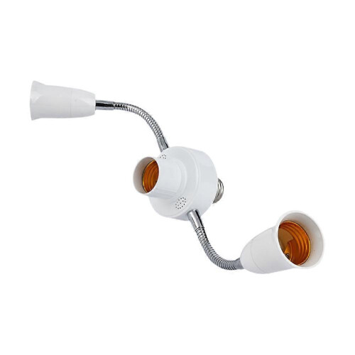 E27 LED Bulb Splitter Adapter Adjustable Light Holder Socket Converter compatible with Home Office Exhibitions L
