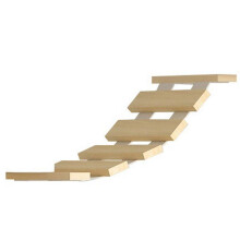 Klimrek/hangmat voor katten, wandladder, verbindingsstuk voor klimrek, klein massief houten klimrek voor katten