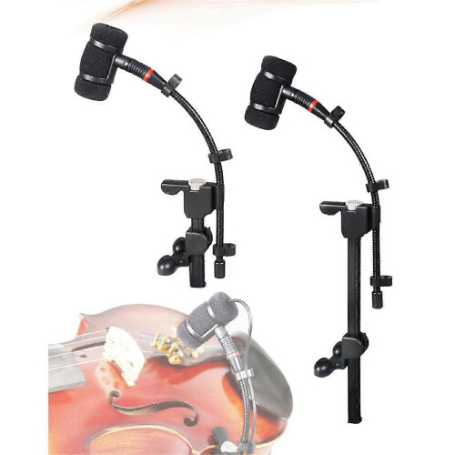 Adjustable Inst ent Stand with Rackmount Bracket Clip Microphone Clip Soft Rubber Shock-Absorbing 1