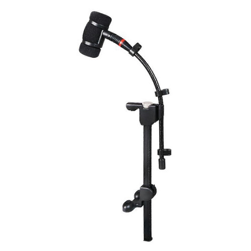 Adjustable Inst ent Stand with Rackmount Bracket Clip Microphone Clip Soft Rubber Shock-Absorbing 2