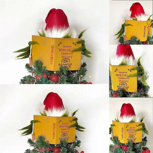 Kerstboomtopper, grappige geruite pluche pop, kerstboomversiering, kerstcadeau 2
