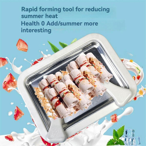 Fried Yogurt Machine Home-Made Mini Fried Ice Machine Instant Cold Plate Ideal compatible with Making Rolled Ice 2