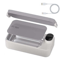 (Gray) 2026 Hot!! USB rechargeable heated bento box for car USB rechargeable, portable heating. Daily Commute Essential