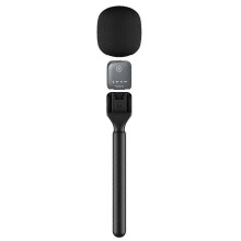 Handheld-Wireless-Mikrofon-Adapter mit Windschutzschaum kompatibel mit Wireless-Lavalier-Mikrofon