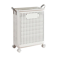 Cesta plegable para ropa sucia del hogar, cesta para ropa sucia de baño con polea.