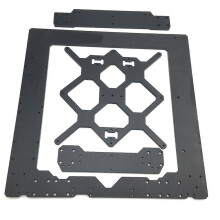 Ersatzteilkit kompatibel mit Prusa I3 MK3 3D-Drucker: Aluminiumrahmen, schwarzes Aluminiumprofil und glatte Stangen