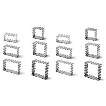 Blessing Frame Cookie Mold Wave Rectangular Cookie Cutter Wedding Fondant Cake Decoration Baking Mol