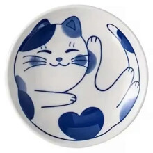 Assiettes à sauce en céramique, motif chat de style japonais, assiette à sushi, vaisselle à épices et desserts, assiette à dîner
