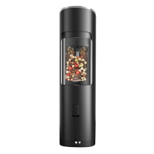Electric Salt and Pepper Grinder with LED Indicato Battery Powered Spice Grinder Adjustable Coarsene