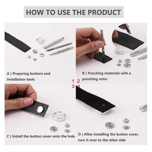 Leather Working Kit Leather, Leather Working Tools,Prong Punch Sets, Storage Box compatible with Stitching Punch 1