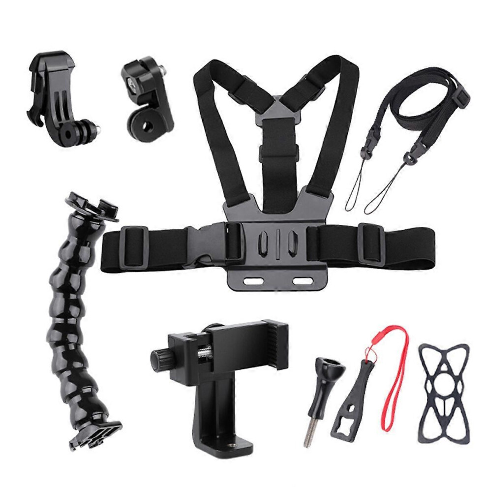 Chest Strap Mobile Phone Holder With Fixed Shoulder Neck Strap Compatible With Universal Smartphone First Person 3273052143897