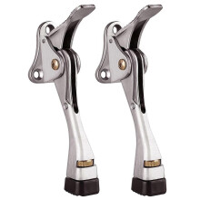 Door Stopper 2 Packs Kickdown Door Stop Adjustable Height and Rubber Tip 4 Inches Door Holder