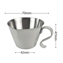 Cilindro para Latte Art com Bocal Pontiagudo, Copo para Leite em Aço Inoxidável 304, Cafeteira Sofisticada para Espumar Leite e Café