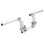 Adjustable Motorcycle Handlebars Handle Bar, Detachable Steering Hangers Handle Bars System compatible with 125c 2