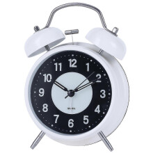 (White) 2026 Hot!! Classic Twin-Bell Alarm Clock Extra-Loud Backlight Silents Sweep Retro Alarm Clock for Nightstand Desk Bookshelf