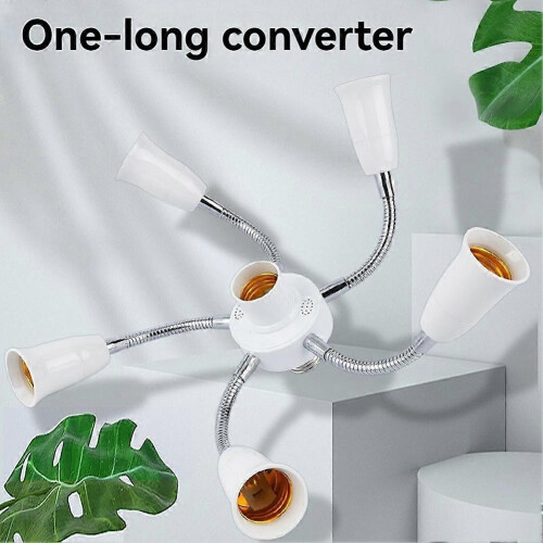 E27 LED Bulb Splitter Adapter Adjustable Light Holder Socket Converter compatible with Home Office Exhibitions L 1
