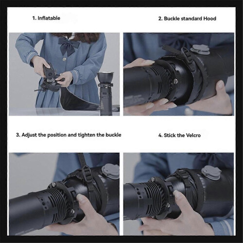 Diffuseur gonflable à tube d'air compatible avec les softboxes vidéo Nanlite Aputure Godox COB.