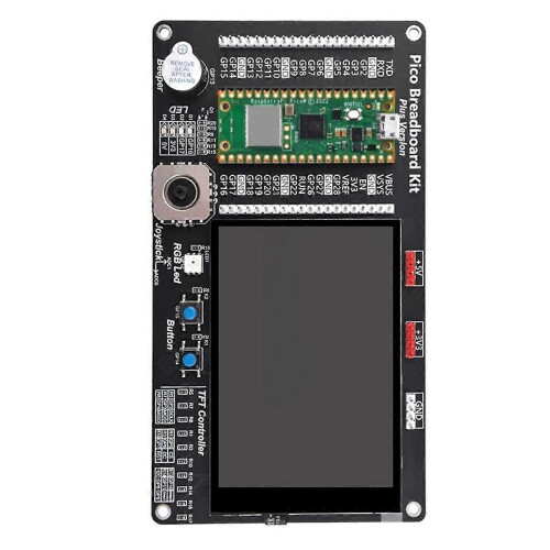Compatível com Raspberry Pi Pico / Pico W/2 Kit de placa de ensaio com tela sensível ao toque de 3,5 polegadas para projetos DIY