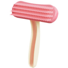 Pet Grooming Brush compatible with Cats & Dogs - Shedding Brush with Handle compatible with Removing Loose Hair & Tangles