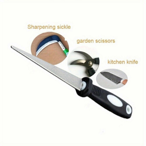 Knife Sharpening Rod Metal Double Sand File Grinder Gardening Tools Handheld Knife Sharpener 2