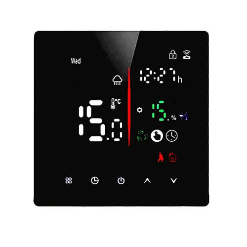 Embedded Thermostat Without WIFI 16A Electric Heater Smart Timing Touchscreen Control Programmable T